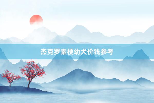 杰克罗素梗幼犬价钱参考